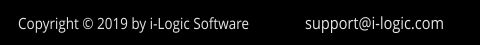 Copyright © 2019 by i-Logic Software support@i-logic.com